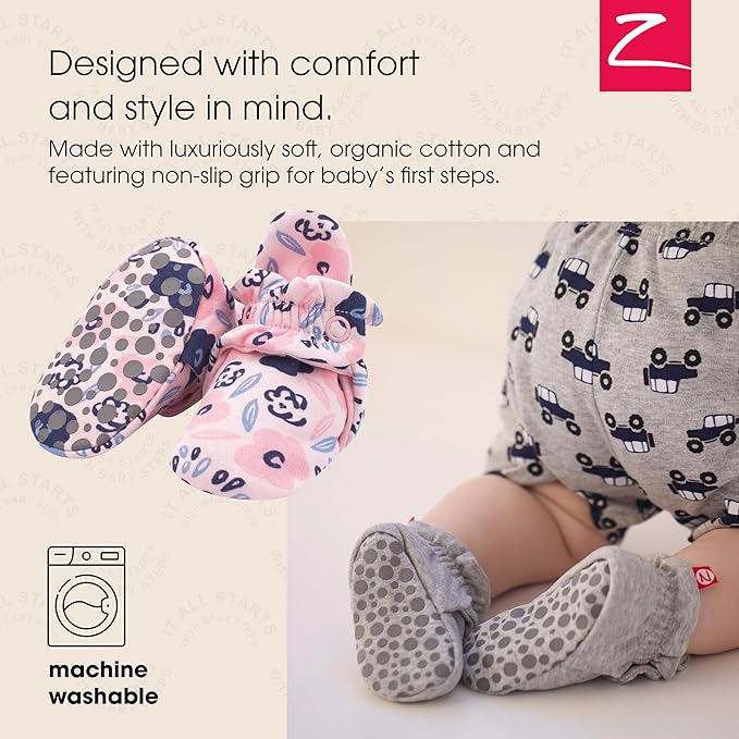 Zutano Organic Baby Booties Newborn Infant, Lost Baby Socks Solution, Unisex, Girl, Boy, 0-3, 3-6, 6-12, 12-18, 18-24 Months