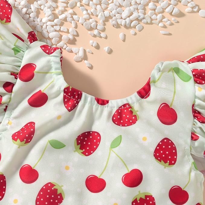 Toddler Girl Baby Ruffles Mermaid Fish Scale Swimsuit One Piece Swimwear Bathing Sunsuit