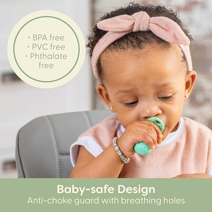 UpwardBaby Silicone Baby Spoons Self Feeding 6 Months - Feeding Essentials, Baby Led Weaning Supplies, BPA Free, Chewable Toddler Utensils with Anti Choke Barrier