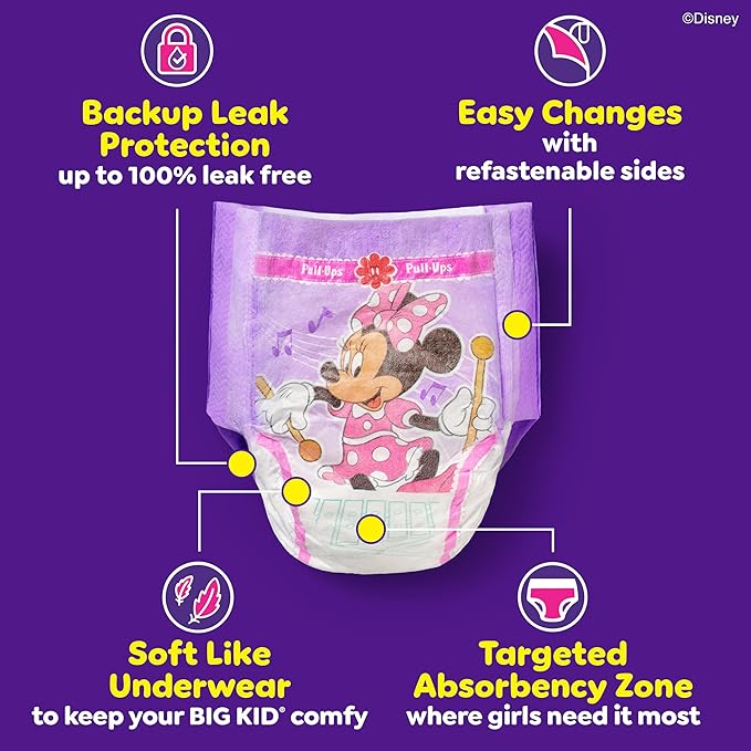 Pull-Ups Girls' Potty Training Pants, Size 4T-5T Training Underwear (38-50 lbs), 99 Count (3 Packs of 33)