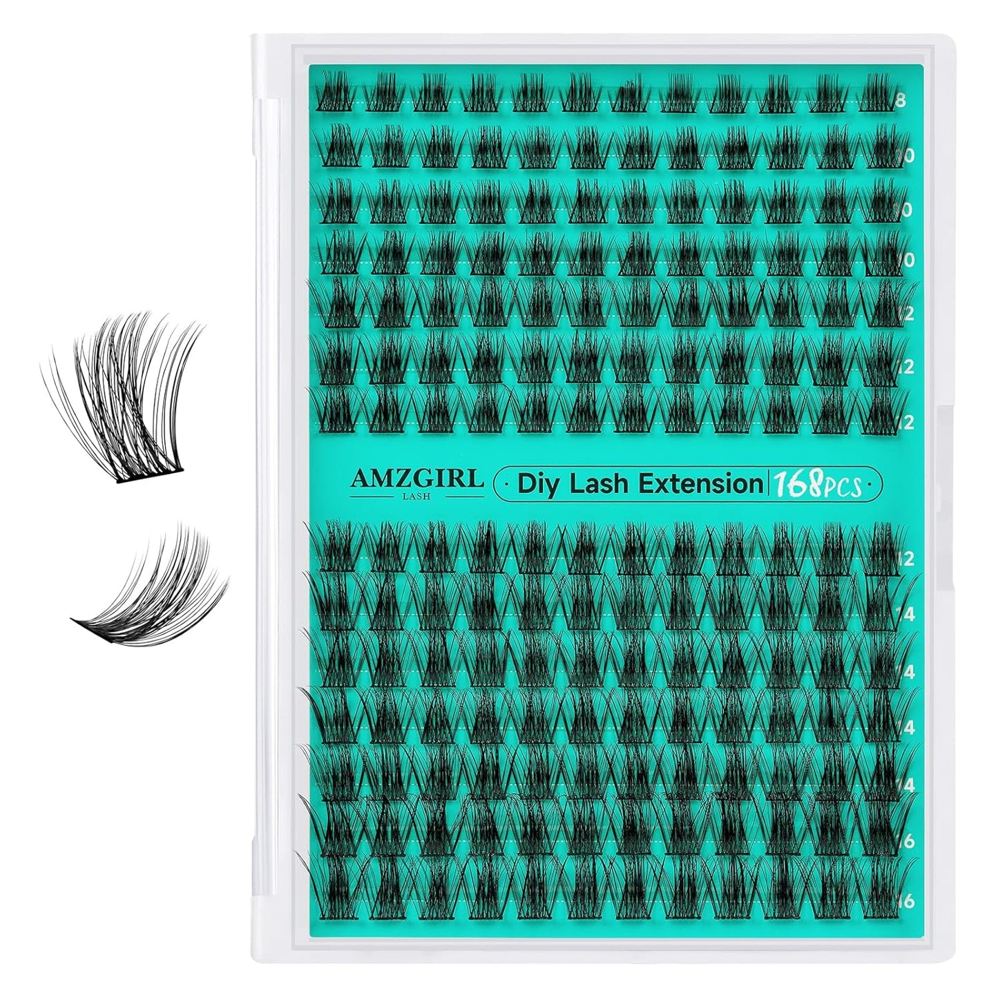 Lash Clusters Wispy 168PCS Eyelash Extension Cluster Lashes Individual Lashes DIY Lash Extension Natural Look Cluster Eyelash Extensions False Eyelashes at Home for Beginners(Medusa,D-Mix8-16mm)