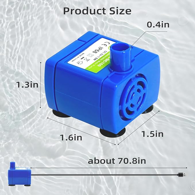 IP68 DR-DC160 Submersible Water Pump Cat Water Fountain Pump - Image 5
