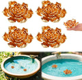 4 Pcs Mini Peony Shape Copper Bath Disk Ornaments Brass Bird Bath Purification by Unknown
