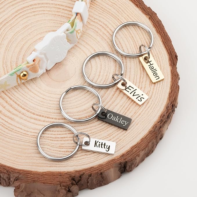 Anavia Small Size Dog Cat ID Tags, Small/XS Personalized Color Plated Stainless - Image 5
