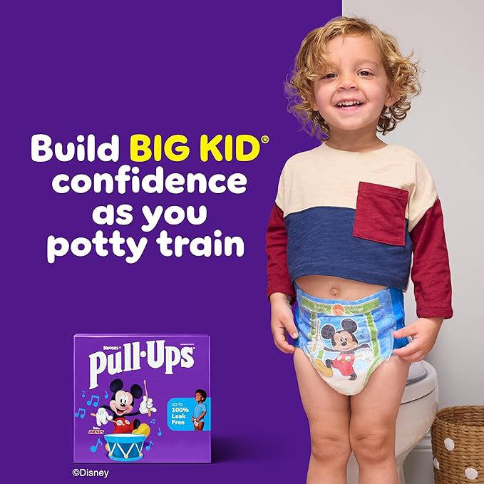 Pull-Ups Boys' Potty Training Pants, Size 2T-3T Training Underwear (16-34 lbs), 104 Count
