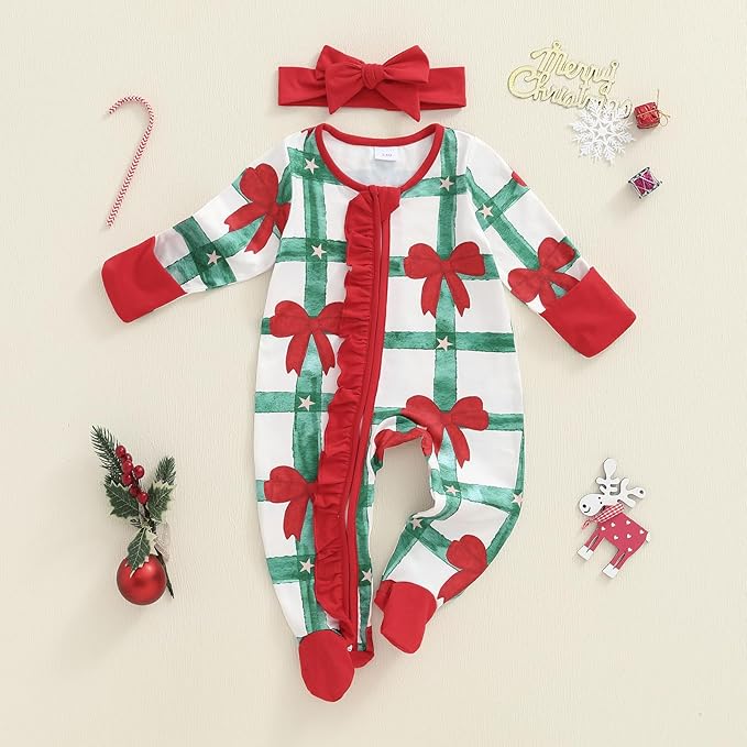 CIYCUIT Baby Girls Cactus Footies Newborn Zip Up Onesie Romper