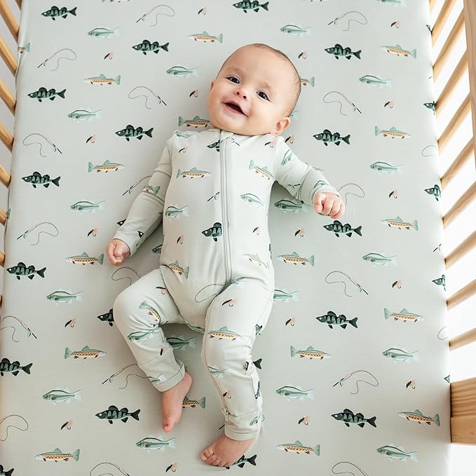 KYTE BABY Unisex Rayon Made From Bamboo Zippered Rompers 0-24 Months