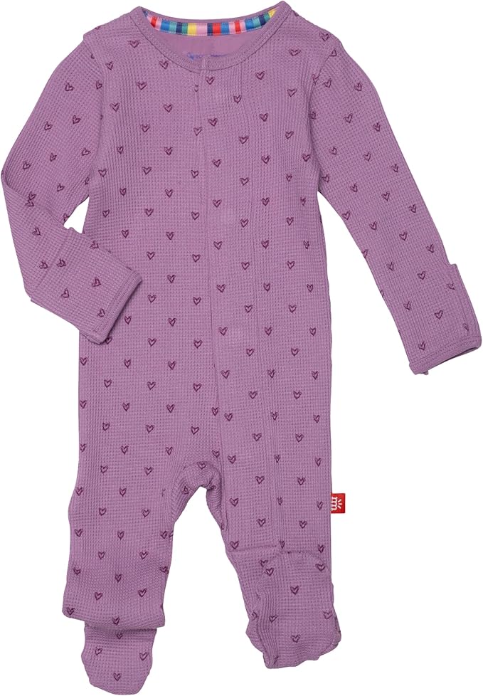 Magnetic Me Girls Modal Magnetic Baby Footie Pajamas | Silky Soft Modal Fabric | Baby Sleepers Available Sizes PRE - 24M