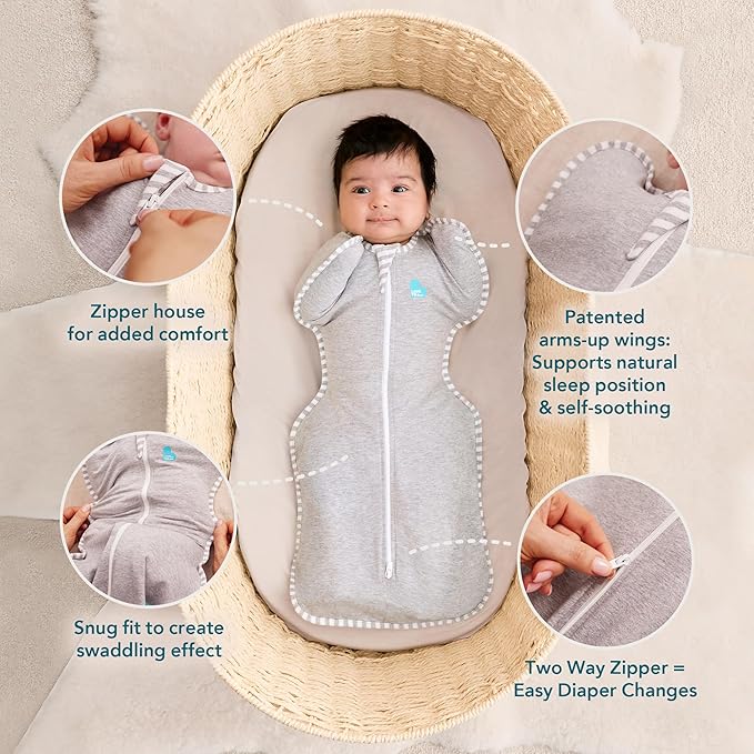 Love to Dream Swaddle UP, Baby Sleep Sack, Self-Soothing Swaddles for Newborns, Snug Fit Helps Calm Startle Reflex, New Born Essentials for Baby, 1.0 TOG, 13-19 lbs, Powder Pink Twinkle