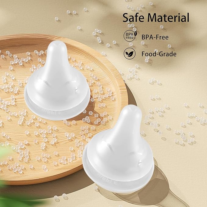 Beilastar-x Nipples for Baby Bottles – 100% Soft Baby Bottle Nipples, Natural Feel Silicone Bottle Nipples, BPA-Free (6M+, L, 4 Counts)