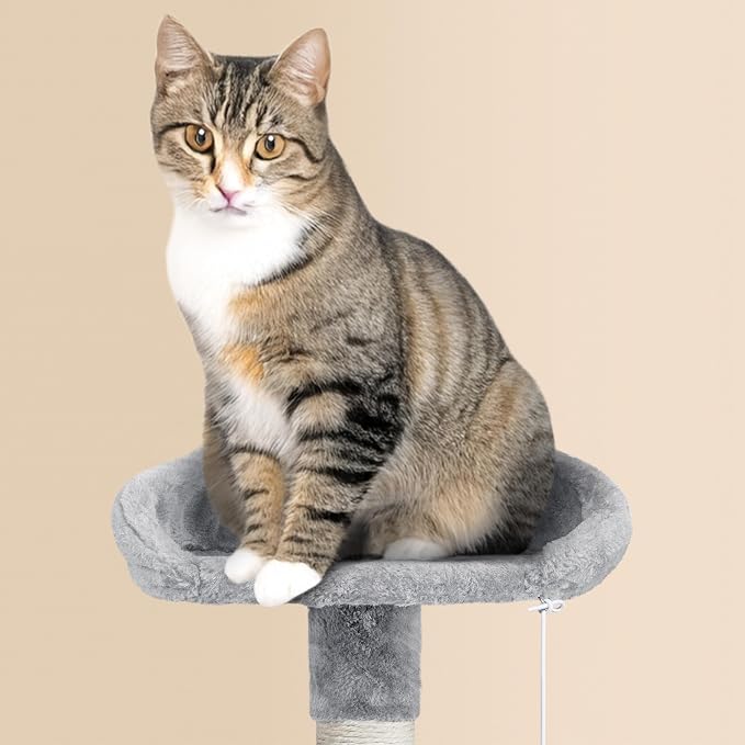Yaheetech 64.5in Extra Large Multi-Level Cat Tree Kittens Play House Condo - Image 4