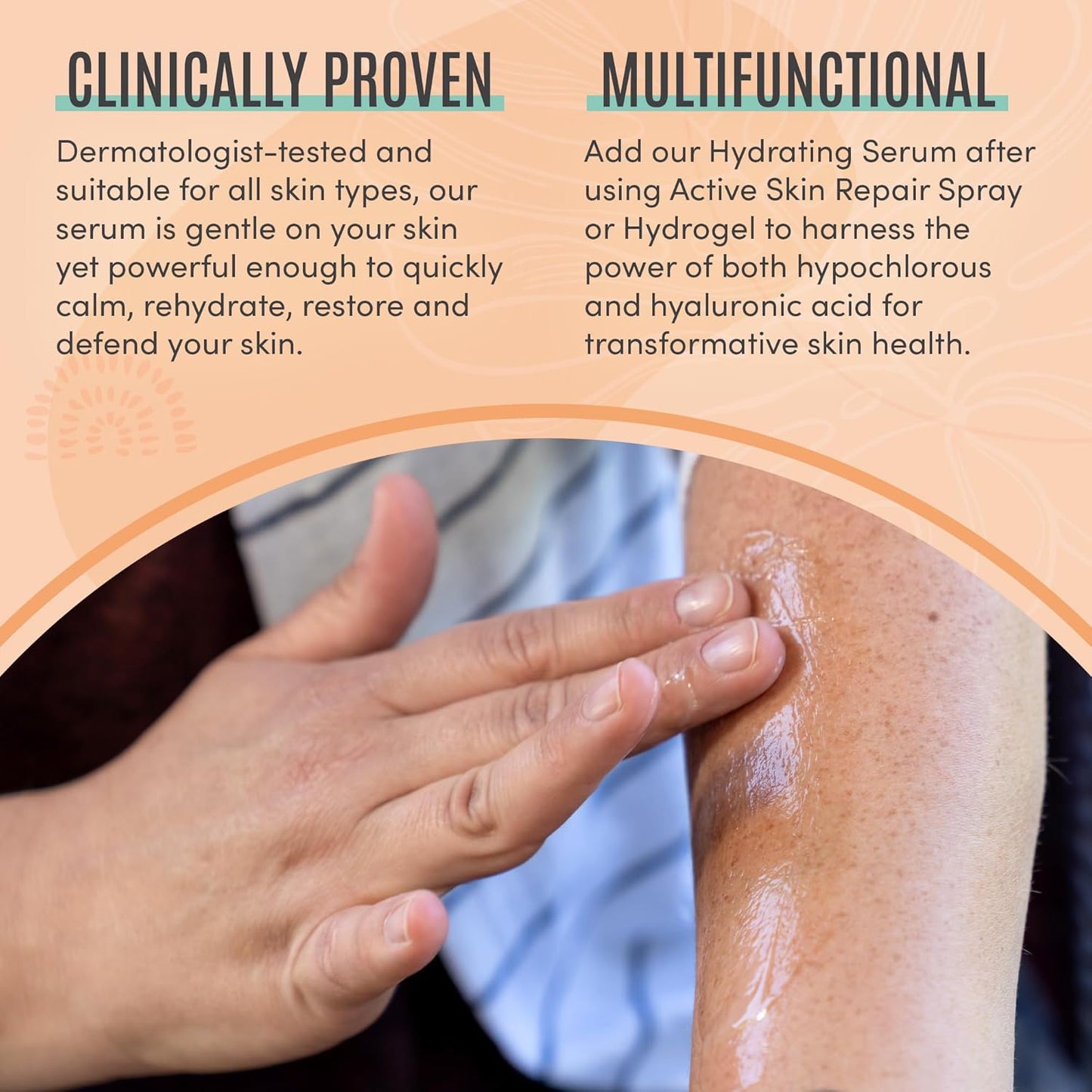 Active Skin Repair Face and Body Hydrating Serum, EWG Certified Hyaluronic Acid for All Skin Types, Dermatologist-Tested Moisturizing Anti-Aging Serum with Ceramides & Niacinamide, 5 fl. oz.