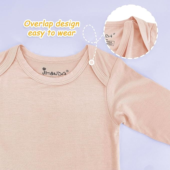 Jimonda Bamboo Baby Bodysuit Long Sleeve Infant Romper Soft Boy Girl Unisex Newborn Clothes One Piece Outfits Summer Fall