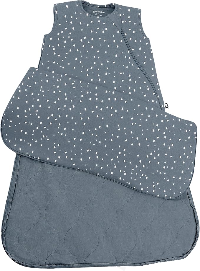 GUNAMUNA günamüna Unisex Baby, Toddler Wearable Blanket, Sleeping Bag Bamboo Rayon, Sleep Sack with Diaper Zipper, 2.6 TOG