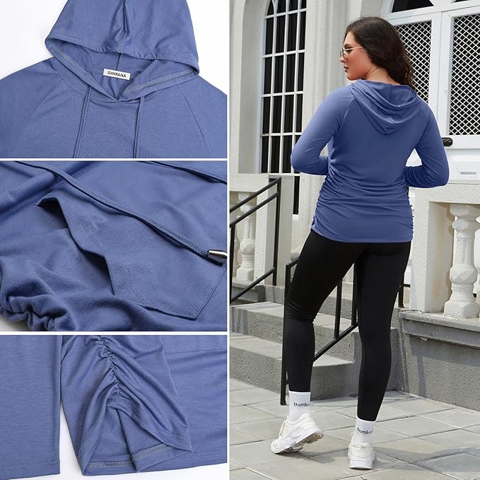 GINKANA Maternity Hoodie Long Sleeves Shirts Casual Maternity Top Pregnancy Sweatshirt Casual Clothes