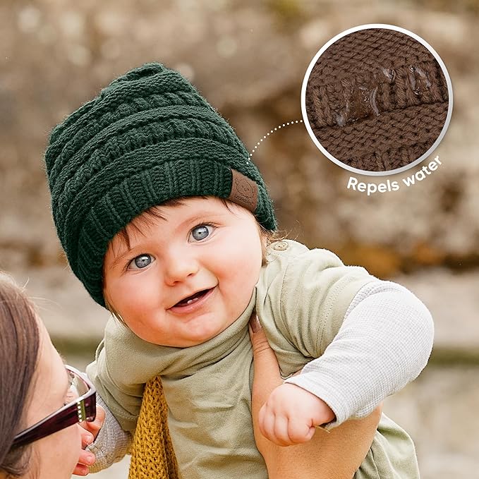3-Pack Baby Beanies for Boys, Girls - Stretchy Knit Baby Hats, Cute Newborn & Toddler Winter Hat, Soft & Warm Infant Beanie 6-36 Months (Icelandic, M)