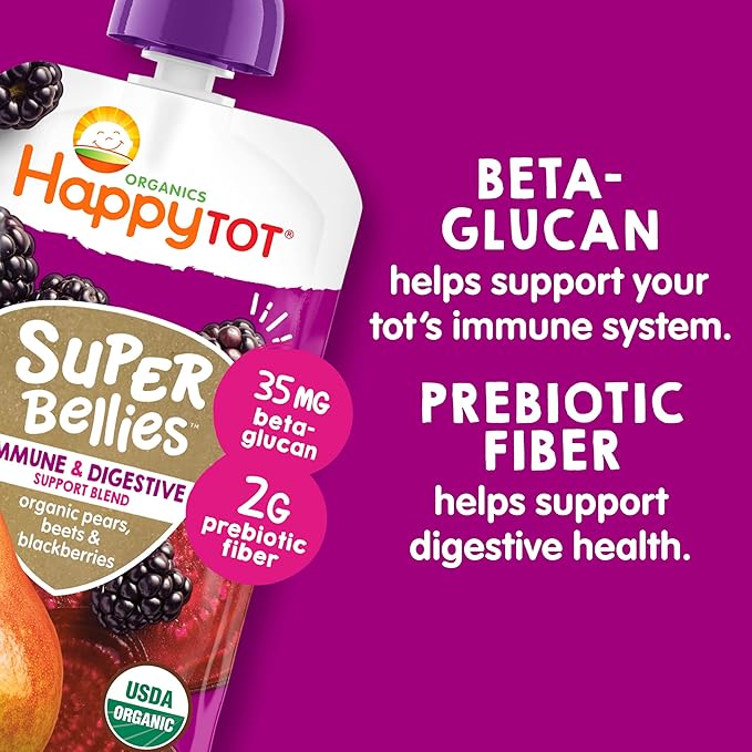 Happy Tot Organics Super Bellies Variety Pack, 4 Ounce(Pack of 16)