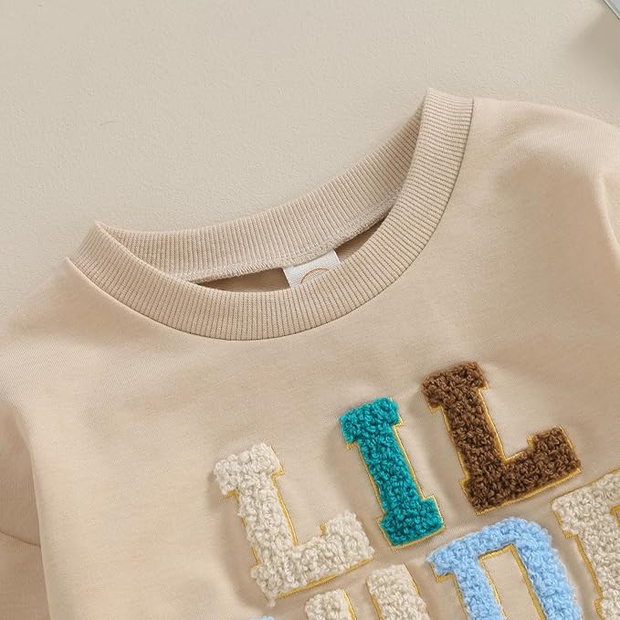 VISGOGO Newborn Infant Baby Boy Girls Oversized Romper Little Dude Sweater Onesie Coming Home Outfit Neutral Clothes