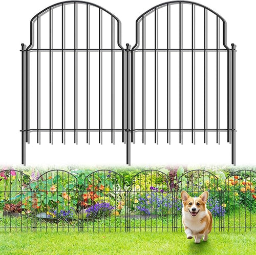19Pcs Decorative Garden Fence, 20in/20.5ft Rustproof Metal Fences Animal by Tivray