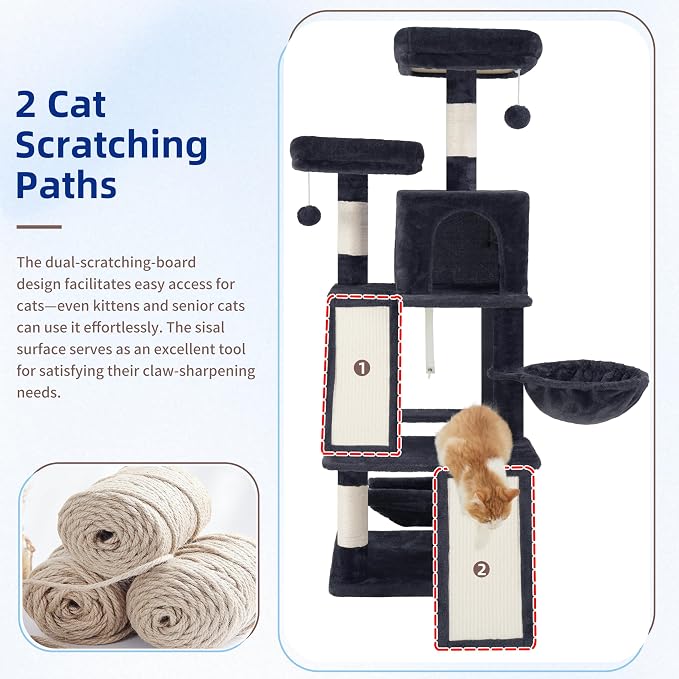 Multi-Level Cat Tree for Indoor Cats, Cat Tower - Image 2