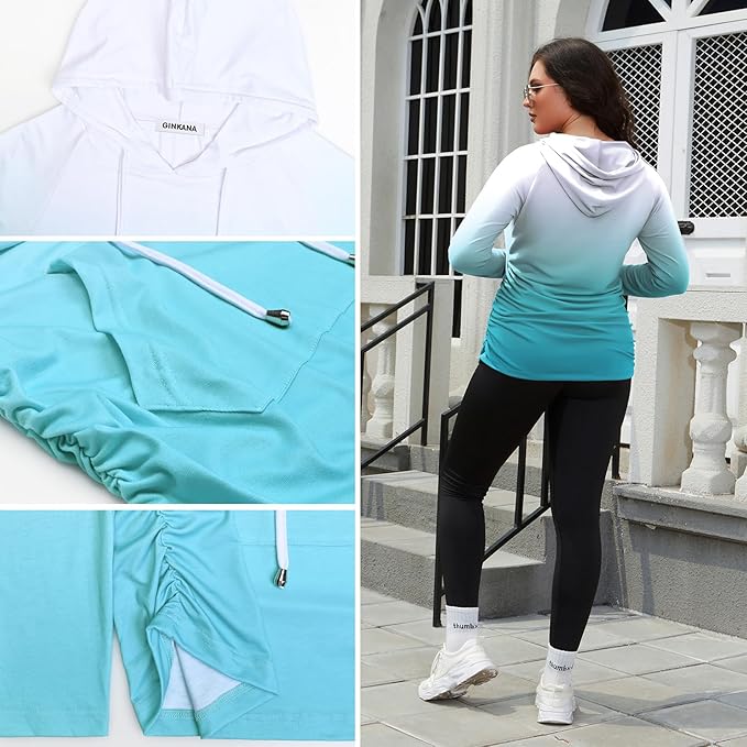 GINKANA Maternity Hoodie Long Sleeves Shirts Casual Maternity Top Pregnancy Sweatshirt Casual Clothes