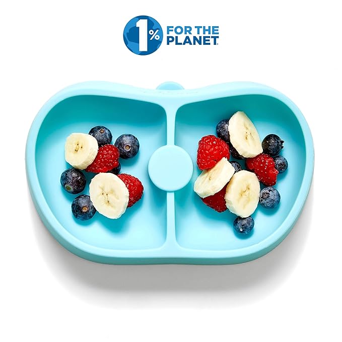 Nummy BOWL - Pure Silicone Bowl with Hidden Suction Cup for Babies and Toddlers | BPA and Phthalate Free | Microwave and Dishwasher Safe | Great Baby Gift (Light Blue, Core Collection)