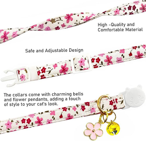 2 Pack Cotton Breakaway Cat Collars Set - Image 2