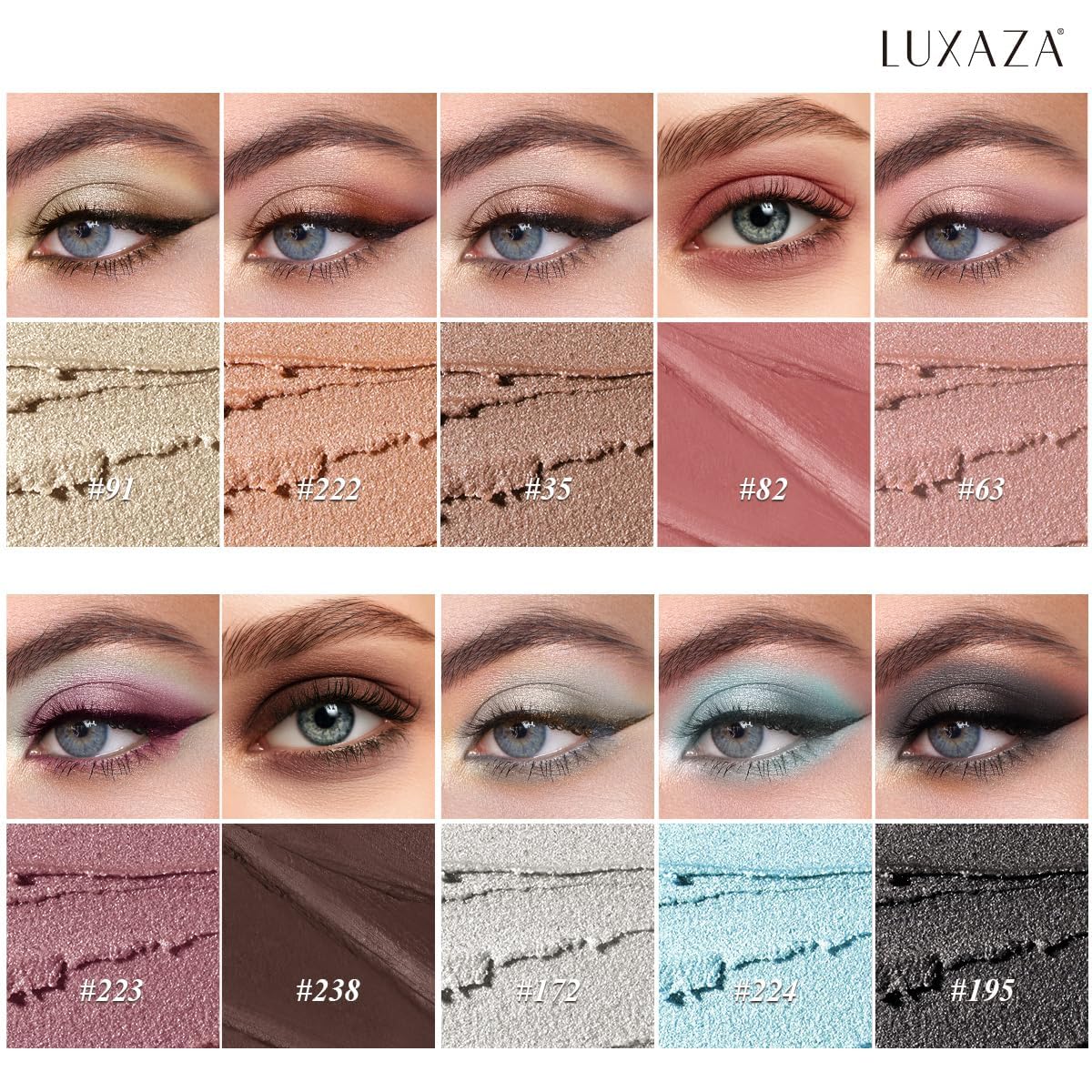 10PCS Neutral Eyeshadow Stick Makeup Set, Matte Cream Eye Shadow Eyeliner Brightener Pencil Crayon - J1 Mint Chocolate