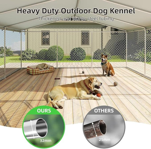 15'x15' Large Outdoor Dog Kennel, Heavy Duty Dog Enclosure - Image 2