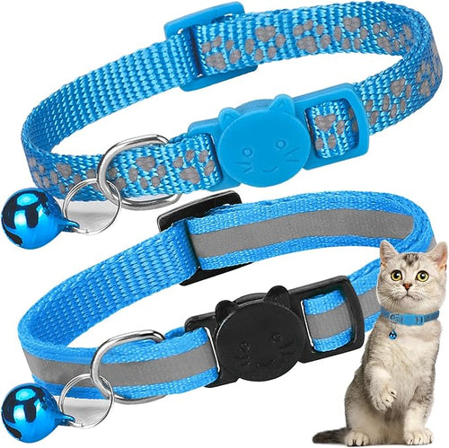 2 Pack Cat Collar with Bells, Reflective Collars by Bosose