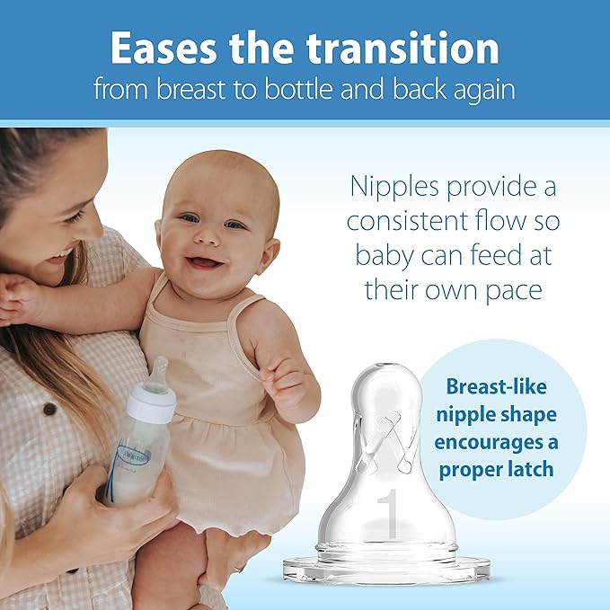 Dr. Brown's Natural Flow Anti-Colic Options+ Narrow Baby Bottle, Dream Adventure, 8 oz/250 mL, with Level 1 Slow Flow Nipple, 0m+, 4 Count (Pack of 1)