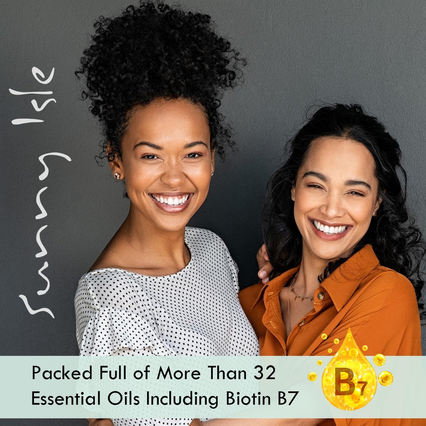 Sunny Isle Rosemary Mint Hair and Strong Roots Oil 4oz | Infused with Biotin & Jamaican Black Castor Oil | Strengthen and Nourish Hair Follicles | Dry Scalp, Split Ends