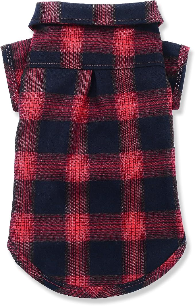 Koneseve Dog Plaid Shirt, Pet Clothes T-Shirt Sweater Matching Breathable - Image 2