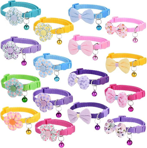 16 PCS Cute Cat Collars Breakaway by TAMHOO
