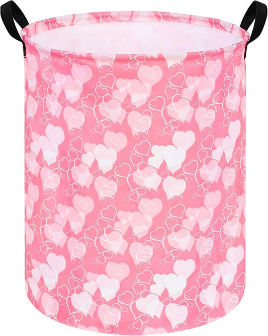 Round Laundry Hamper Storage Basket Laundry Organizer Hamper Storage Bins Clothes and Toys Box Nursery Hamper Gift Basket For Kids with Handles