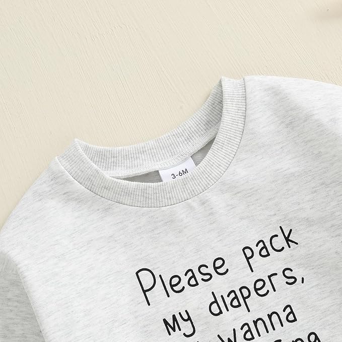 VISGOGO Newborn Infant Baby Boy Girls Oversized Romper Little Dude Sweater Onesie Coming Home Outfit Neutral Clothes