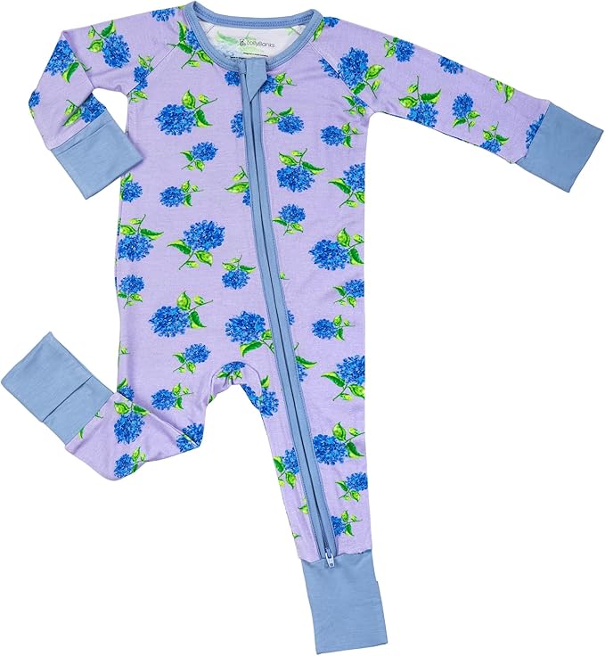 LollyBanks Baby Pajamas, 2-Way Zipper Romper, 95% Viscose Made from Bamboo and 5% Spandex, Baby Sleepers