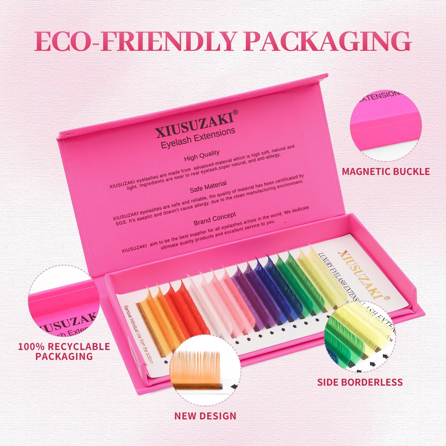 Eyelash Extensions Colored Lashes Extension 0.07 D Curl Lashes 11mm Classic Lash Extensions Soft Individual Lashes 16 Rows Natural False Eyelashes Volume Lashes Professional Use(Colored,0.07-D,11mm)