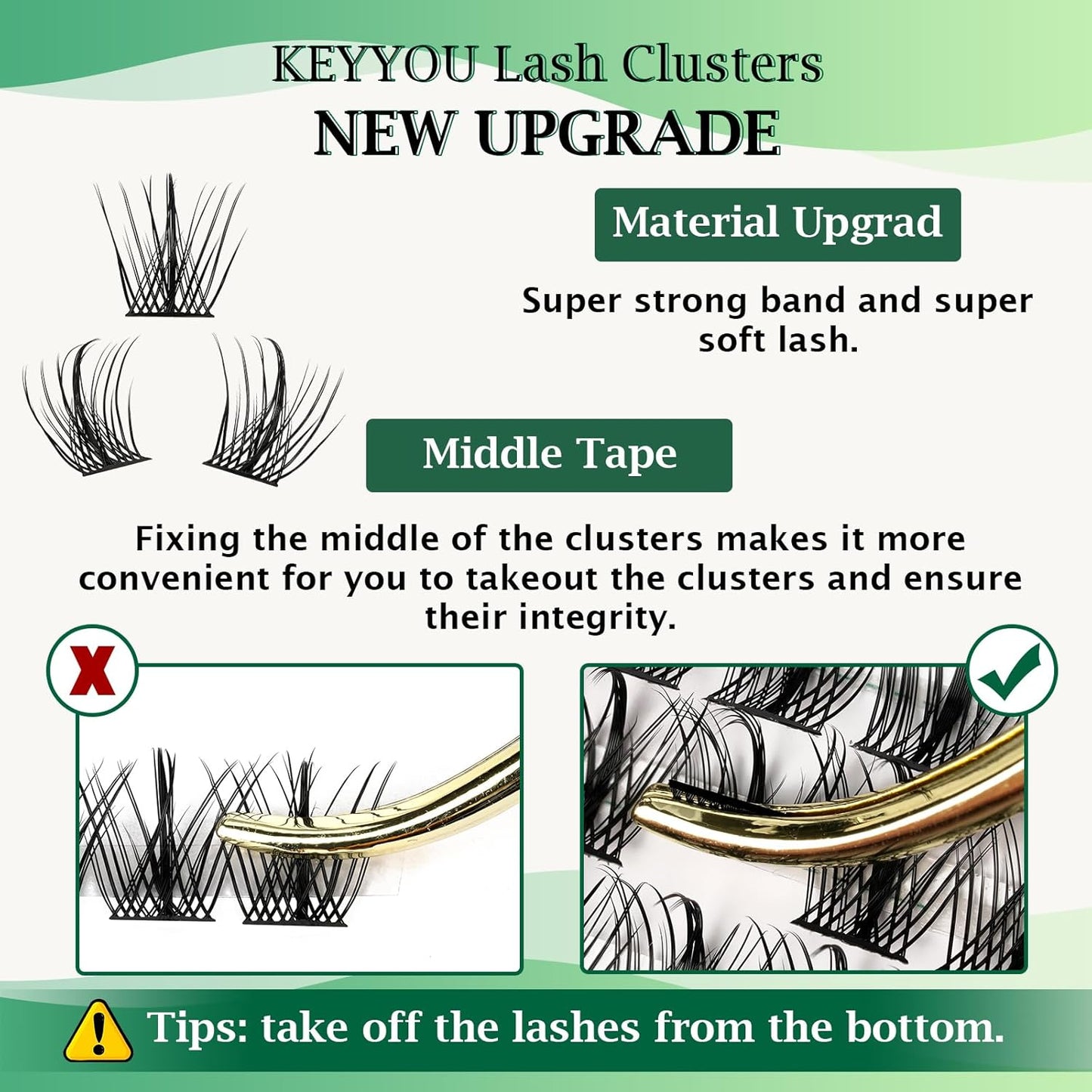 Lash Clusters,96 Pcs Cluster Lashes D Curl 12mm DIY Lash Extensions Eyelash Clusters,KEYYOU Volume Wispy Individual Lashes Soft&Comfortable Easy DIY at Home(Y09,D-12mm)