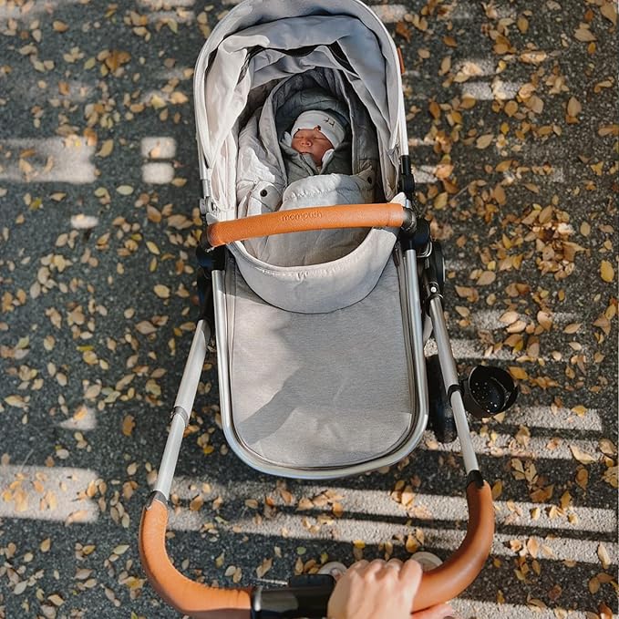 Mompush Ultimate2 Baby Stroller, Premium Convertible Full-Size Stroller for Toddler, Reversible Seat with One Hand Recline Adjustment, Car Seat Adapter Included