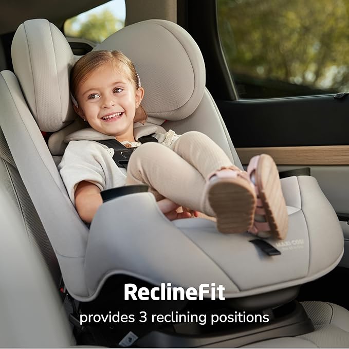Maxi-COSI Pria All-in-One Convertible Car Seat, Infant to Toddler Car Seat, Easy-Install Harness, Machine-Washable Cover, 5-100 lbs, Sea Salt