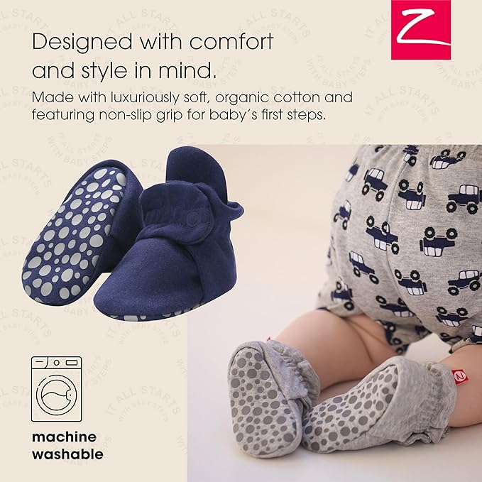 Zutano Organic Baby Booties Newborn Infant, Lost Baby Socks Solution, Unisex, Girl, Boy, 0-3, 3-6, 6-12, 12-18, 18-24 Months