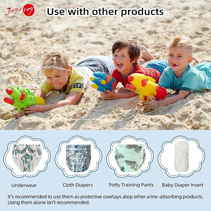 Joyo roy Plastic Underwear for Toddlers Cloth Diaper Cover Rubber Pants for Toddlers Diaper Covers for Boys Rubber Underwear for Toddlers Plastic Pants Plastic Diaper Covers for Toddlers Boys 6T