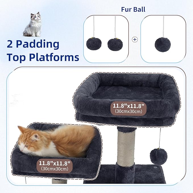 Multi-Level Cat Tree for Indoor Cats, Cat Tower - Image 4