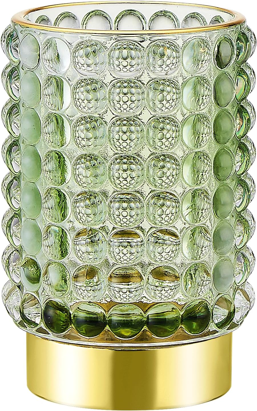 Makeup Brush Holder Organizer,Toothbrush Holders,Desk Pen Pencil Holder,Multifunctional Vintage Glass Brush Cup(A38-2-US/Green/L)