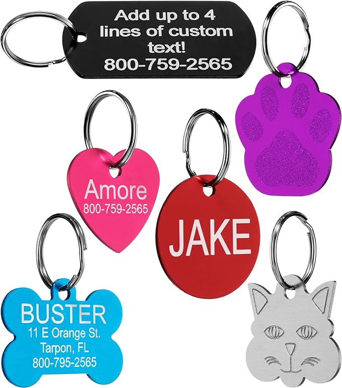 Providence Engraving Pet ID Tags in 8 Shapes, 9 Colors, and Two Sizes - Image 5