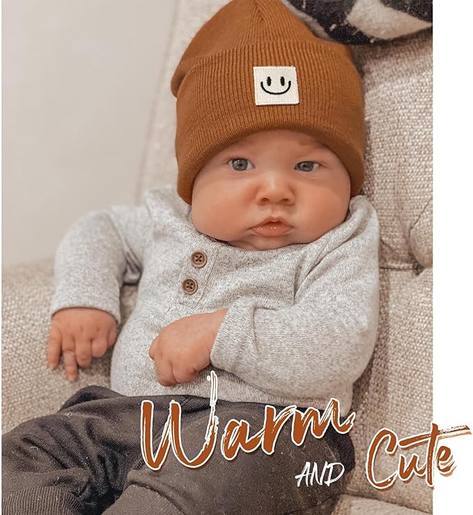 FURTALK Baby Beanie Cute Toddler Winter Hat Knit Boys Girls Warm 2 Pack Kids Embroidered Beanies Cap for 0-8 Years