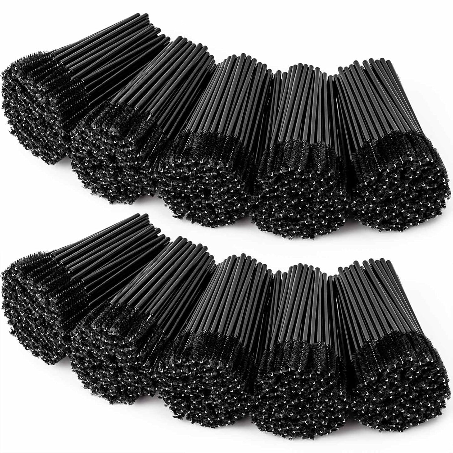 1000 Disposable Mascara Wands Eyelash Brushes Spoolies for Eyebrow Eye Lash Extension Black
