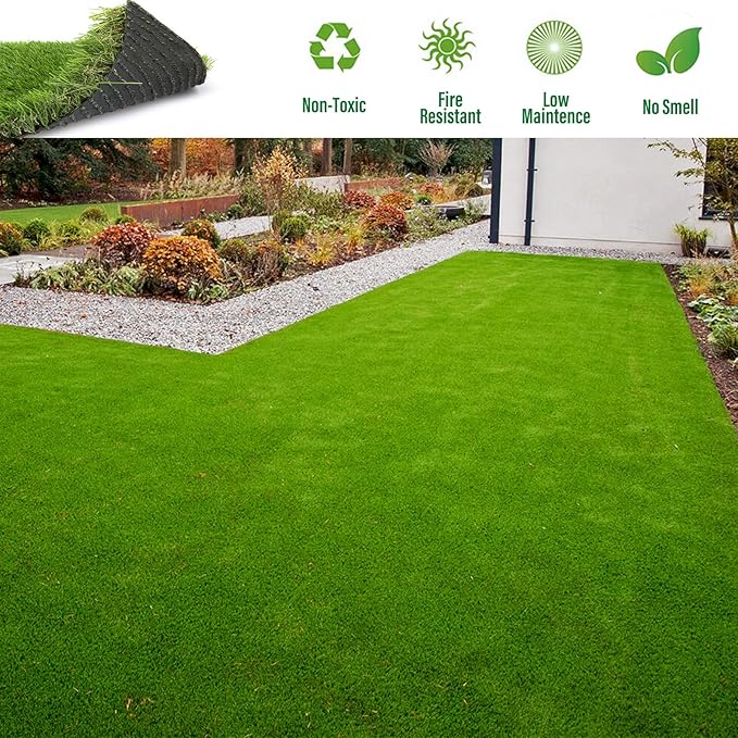Artificial Grass Rug Outdoor Indoor 3FTX71FT Fake Grass Carpet Green Synthetic - Image 7