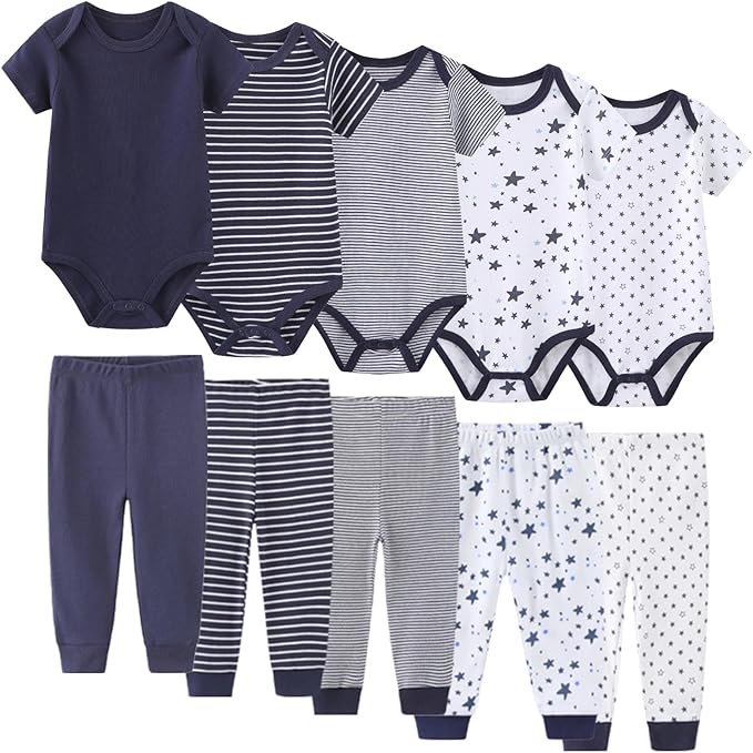 Unisex Baby Boy Girl Pants Sets 10 pack Cotton Casual New born Clothes Comfort Infant Outfit